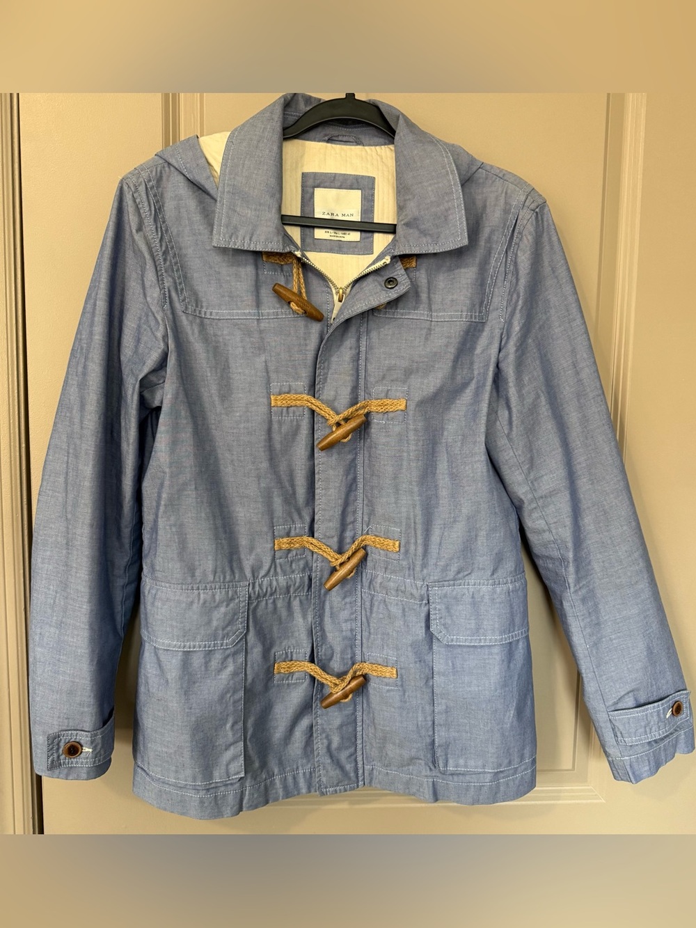 Zara Light Blue Toggle Jacket